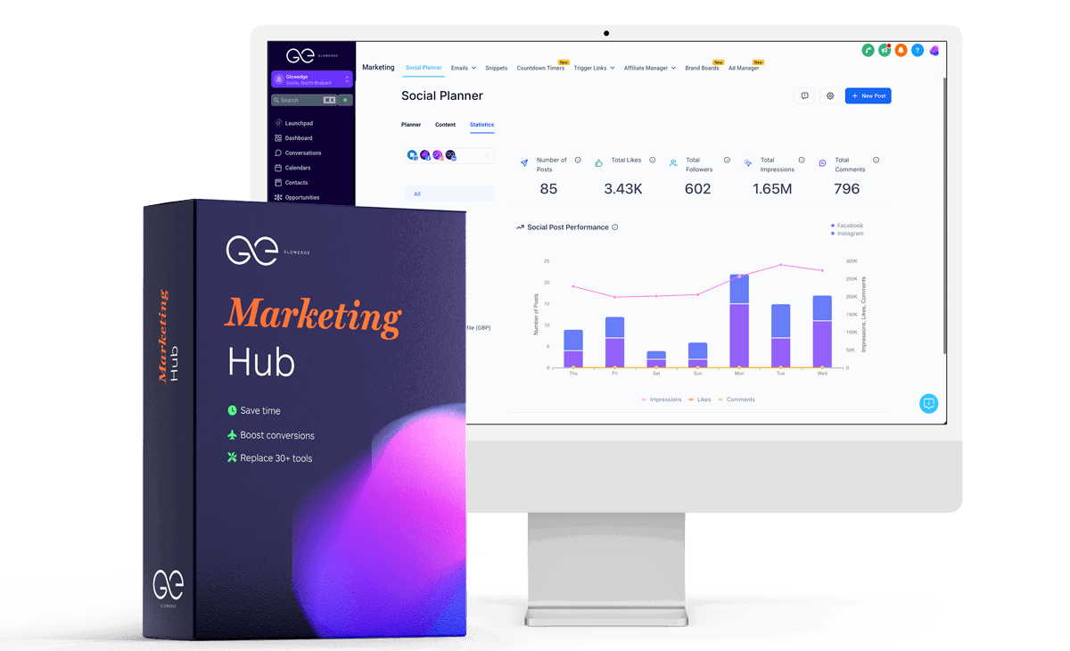 social media scheduler glowedge
